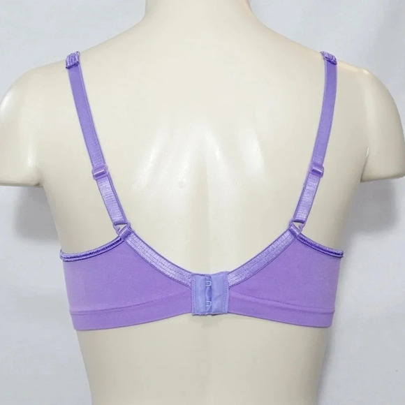 SMALL Hanes HC82 G262 Wire Free Soft Cup Bra Purple NWT - Picture 3 of 4